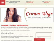 Tablet Screenshot of crownwigs.com